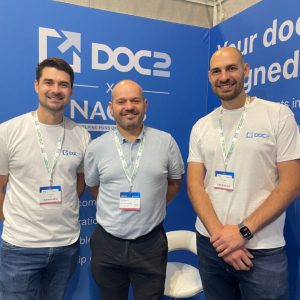 Josh Harris, Barry Nicol (Victor Finance) and Ben Harris