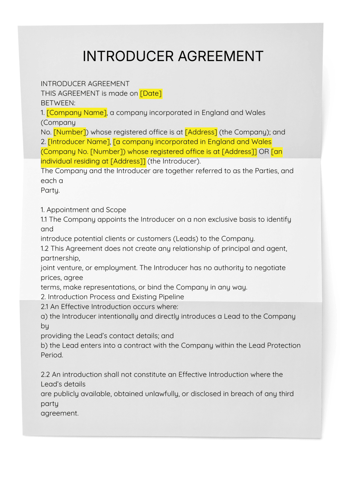 Free Introducer Agreement Template UK Download & Edit